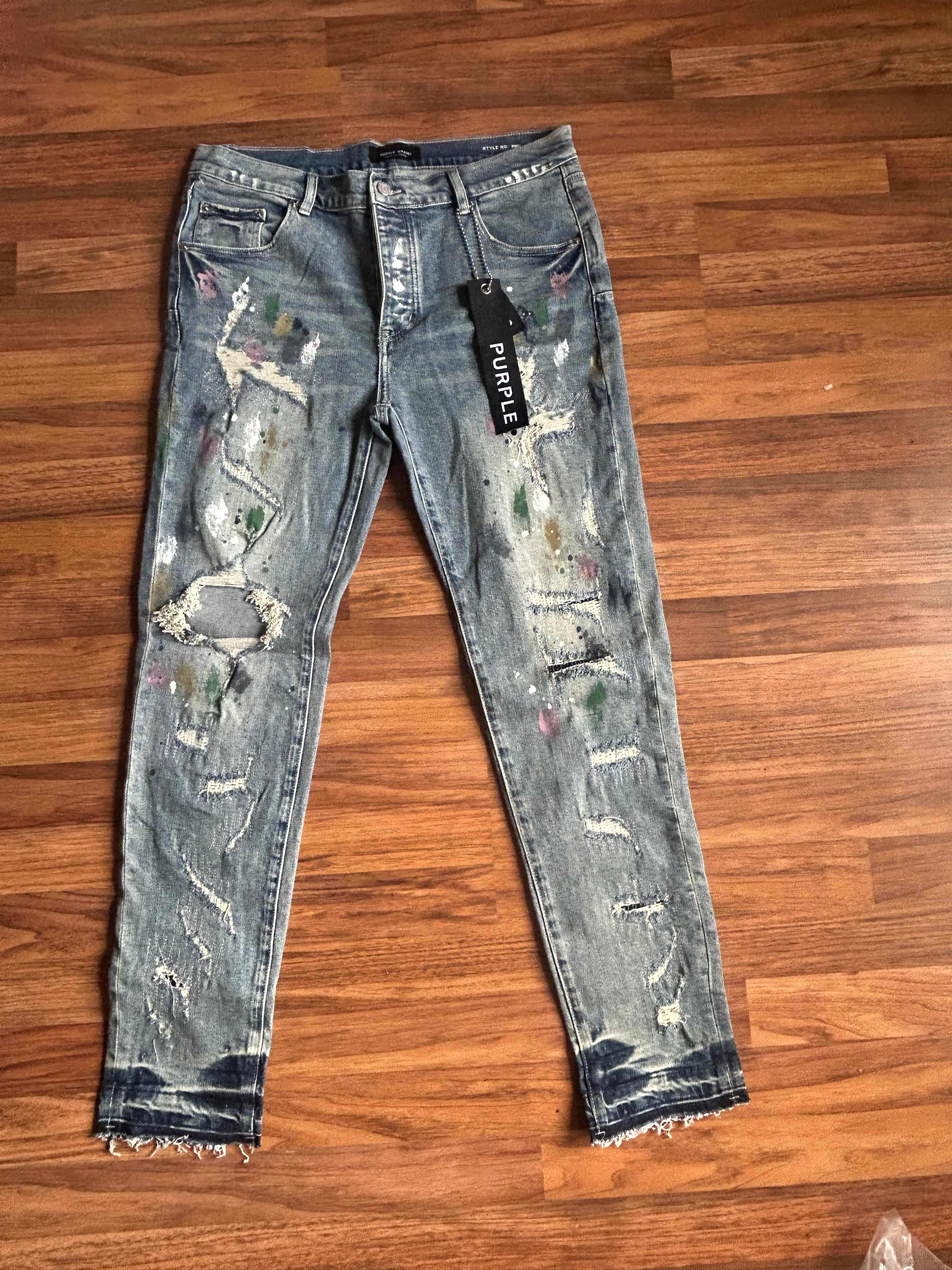 Purple “Easter Season” Denim Skinny Jeans