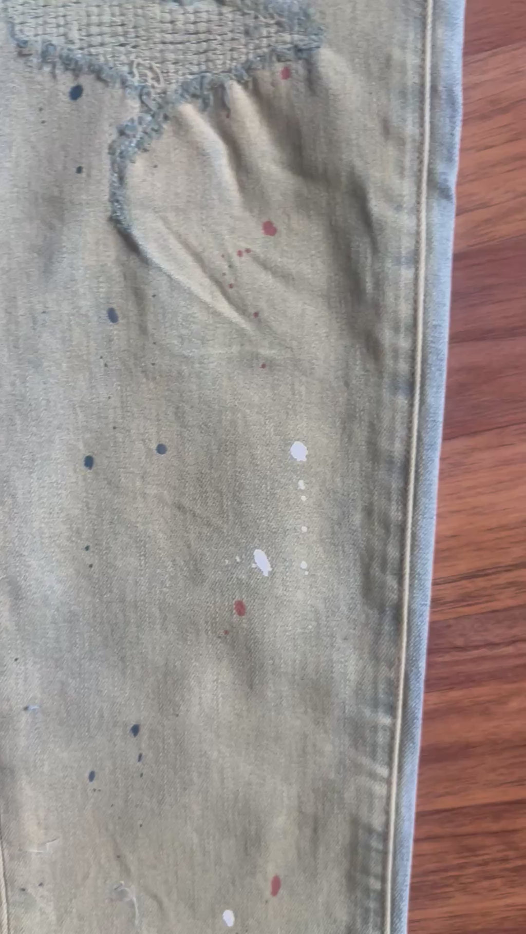 Purple “Paint Splatter” Denim Skinny Jeans